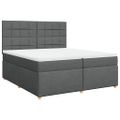 vidaXL Boxspring posteľ s matracom tmavosivá 200x200 cm látka