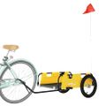 vidaXL Príves na bicykel, žltý, oxfordská látka, železo