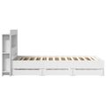 vidaXL Posteľový rám s úložným priestorom a čelom Biela 75 x 190 cm