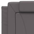 vidaXL Posteľ Viana s matracom sivá 100x200 cm umelá koža