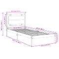 vidaXL Extra dlhá posteľ bez matraca biela 90x220 cm masívne drevo