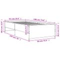 vidaXL Posteľný rám dymový dub 90x190 cm kompozitné drevo a kov