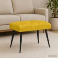 vidaXL Lavica s gombíkovým prešívaním Žltá 60 x 40 x 45 cm Zamat