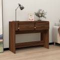 vidaXL Konzolový stolík hnedý dub 100x39x75 cm spracované drevo
