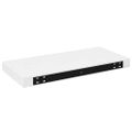 vidaXL Plávajúce nástenné police 4 ks, lesklé biele 50x23,5x3,8 cm, MDF