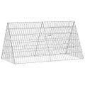 vidaXL Klietka pre králiky Strieborná 110 x 55 x 55 cm