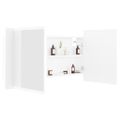 vidaXL LED kúpeľňová zrkadlová skrinka biela 90x12x45 cm akryl