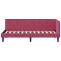 vidaXL Rohový rám postele Víno červené 80 cm x 200 cm Zamat