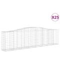 vidaXL Oblúkové gabiónové koše 25 ks 400x50x100/120cm pozinkov. železo