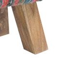 vidaXL lavička 110 x 30 x 45 cm Skutočná koža Viacfarebný