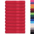 vidaXL Saunové osušky FROGN 10 ks červené 80x200 cm 360 g/m²