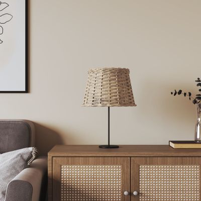 vidaXL Tienidlo na lampu hnedé Ø25x17 cm prútené