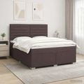 vidaXL Posteľ boxspring s matracom Tmavohnedá 140 x 200 cm Látka