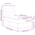 vidaXL Posteľ s pružinovým rámom Tmavo šedá 80 x 200 cm látka