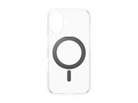 PanzerGlass číry kryt pre Apple iPhone 16 s čiernym MagSafe KickStand 360° stojančekom