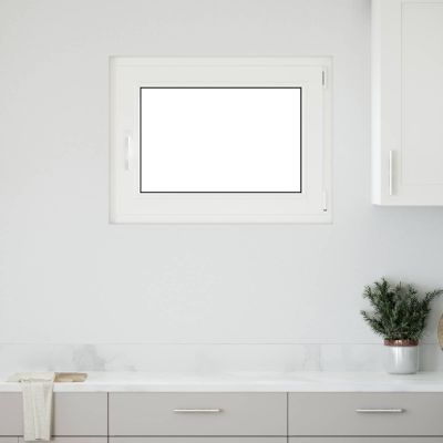 vidaXL Podkrovné okno RISOR 80 x 60 cm PVC a sklo Biela
