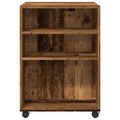 vidaXL Príručný stolík a kolieska staré drevo 55x60x78cm kompoz. drevo