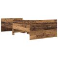 vidaXL Rám postele Staré drevo 100 x 200 cm Masívne borovicové drevo
