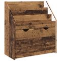 vidaXL Detský regál Staré drevo 60 x 29,5 x 69 cm Kompozitné drevo