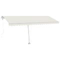 vidaXL Samostatne stojaca automatická markíza 500x300 cm krémová
