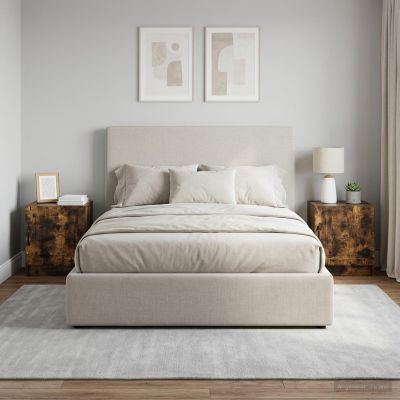 vidaXL Nočný stolík 2 ks Dymový dub 43 x 34,5 x 47 cm Kompozitné drevo