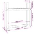 vidaXL Stojan na palivové drevo 110x35x108,5 cm masívna borovica