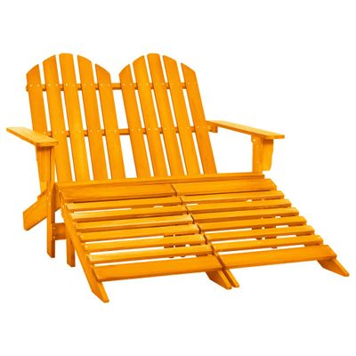 vidaXL 2-miestna záhradná stolička taburetka Adirondack jedľa oranžová