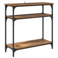 vidaXL Konzolový stôl Staré drevo 75 x 29 x 75 cm Kompozitné drevo