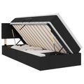 vidaXL Postel s úložným prostorem a matrací Čierna 90 x 200 cm Zamat
