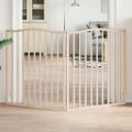 vidaXL Brána pre psa skladacia 2 panely 160 cm topoľové drevo