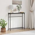 vidaXL Konzolový stôl Čierny dub 75 x 19,5 x 75 cm Kompozitné drevo
