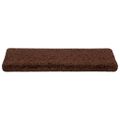 vidaXL Schodové rohože 10 ks 65x21x4 cm hnedé s obdĺžnikovým okrajom