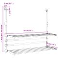 vidaXL Sušiaci stojan na balkón 89x25x(60-95) cm hliník