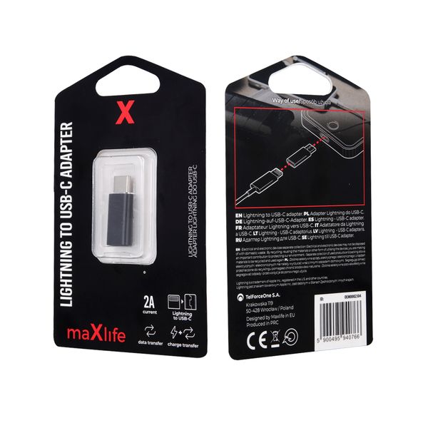 Maxlife adaptér lightning na USB-C OEM0002304