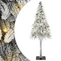vidaXL Vianočný stromček s 300 LED-i Biela 210 cm PE a oceľ