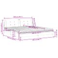 vidaXL Posteľ s matracom Zadar bielo-čierna 200x200 cm umelá koža