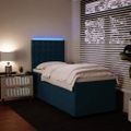 vidaXL Posteľný rám boxsping s matracom modrá 90x190 cm zamat