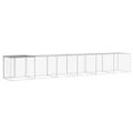 vidaXL Klietka pre kurčatá strecha bledosivá 603x98x90 cm poz. oceľ