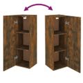 vidaXL TV skrinky 2 ks dymový dub 30,5x30x90 cm spracované drevo