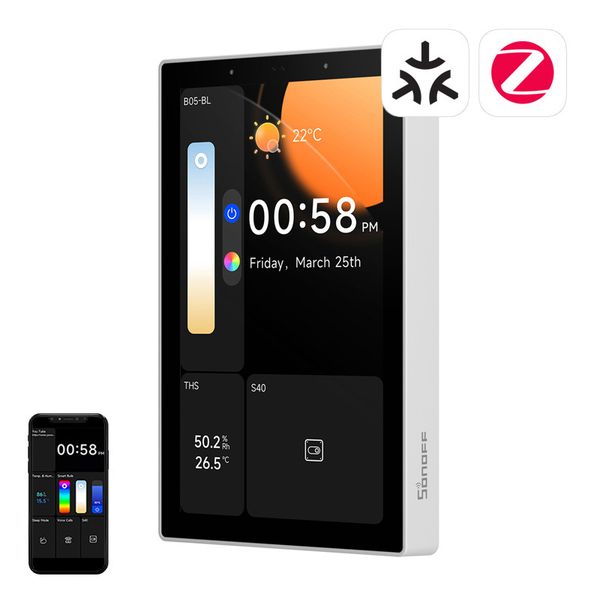 SONOFF NSPanel Pro 120 Smart Control Panel Matter WiFi/Bluetooth/ZigBee (biely)
