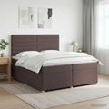 vidaXL Posteľ boxspring s matracom Tmavohnedá 200 x 200 cm Látka