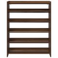 vidaXL Regál na topánky hnedý dub 80x25x100 cm spracované drevo