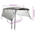 vidaXL Strieška Bimini so 4 oblúkmi a stenami 243x(230-244)x137 cm