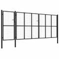 vidaXL Záhradná brána z ocele 500x200 cm antracitová
