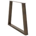 vidaXL Nohy k jedálenskému stolu v tvare V, 2 ks, prírodná oceľ, 100 x (72-73,3) cm, oceľ