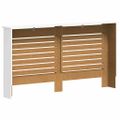vidaXL Kryty na radiátor 2 ks, biele 152x19x81,5 cm, MDF