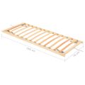 vidaXL Lamelový posteľný rošt s 13 lamelami nastaviteľná hlava a nohy 70x200 cm