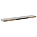 vidaXL Plávajúce nástenné police 2 ks betónovosivé 120x23,5x3,8 cm MDF
