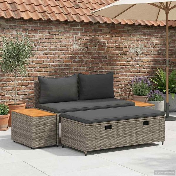 vidaXL Záhradná súprava gaučov 4 -Seater 4 pcs 55 x 30 x 39 cm