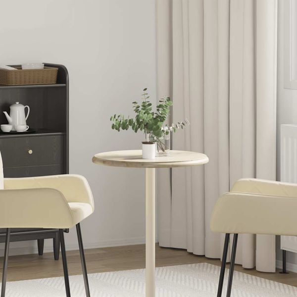 vidaXL Stolová doska krémová Ø50x2,5 cm mramor